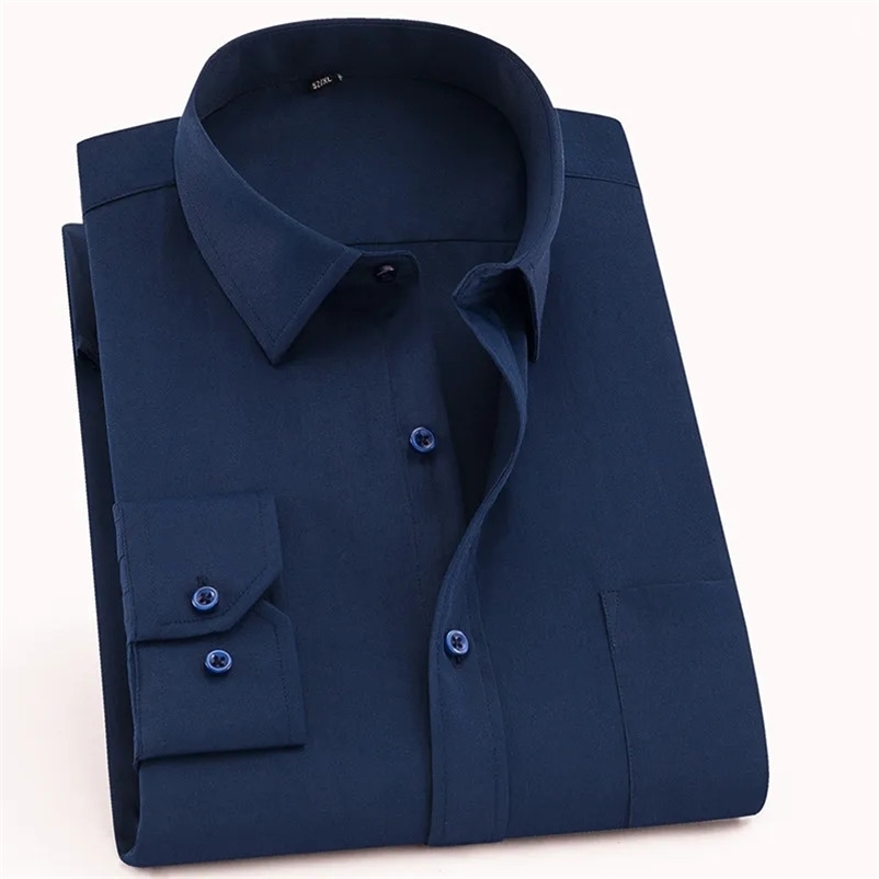 Men's Casual Shirts 8XL Super Oversized Shirt Men's Long Sleeve Mens Shirts Casual Slim Fit Shirt Men Button Down Shirts for Men Korean Clot