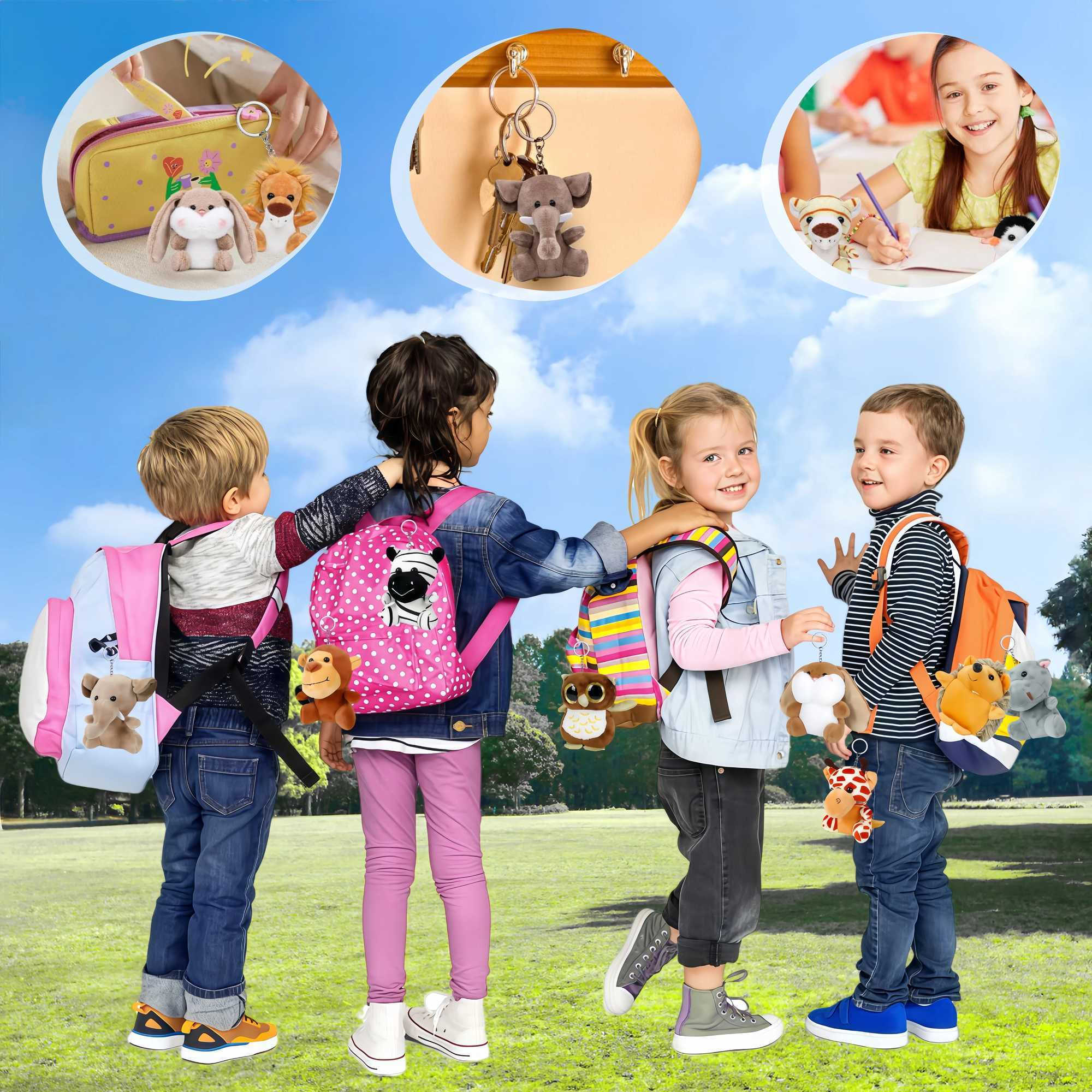 1236 PCS Small Safari Stuffed Animals Bulk 12cm Jungle Animal Mini Plush Toys for Classroom Prizes Party Favors Birthday Gifts C250925