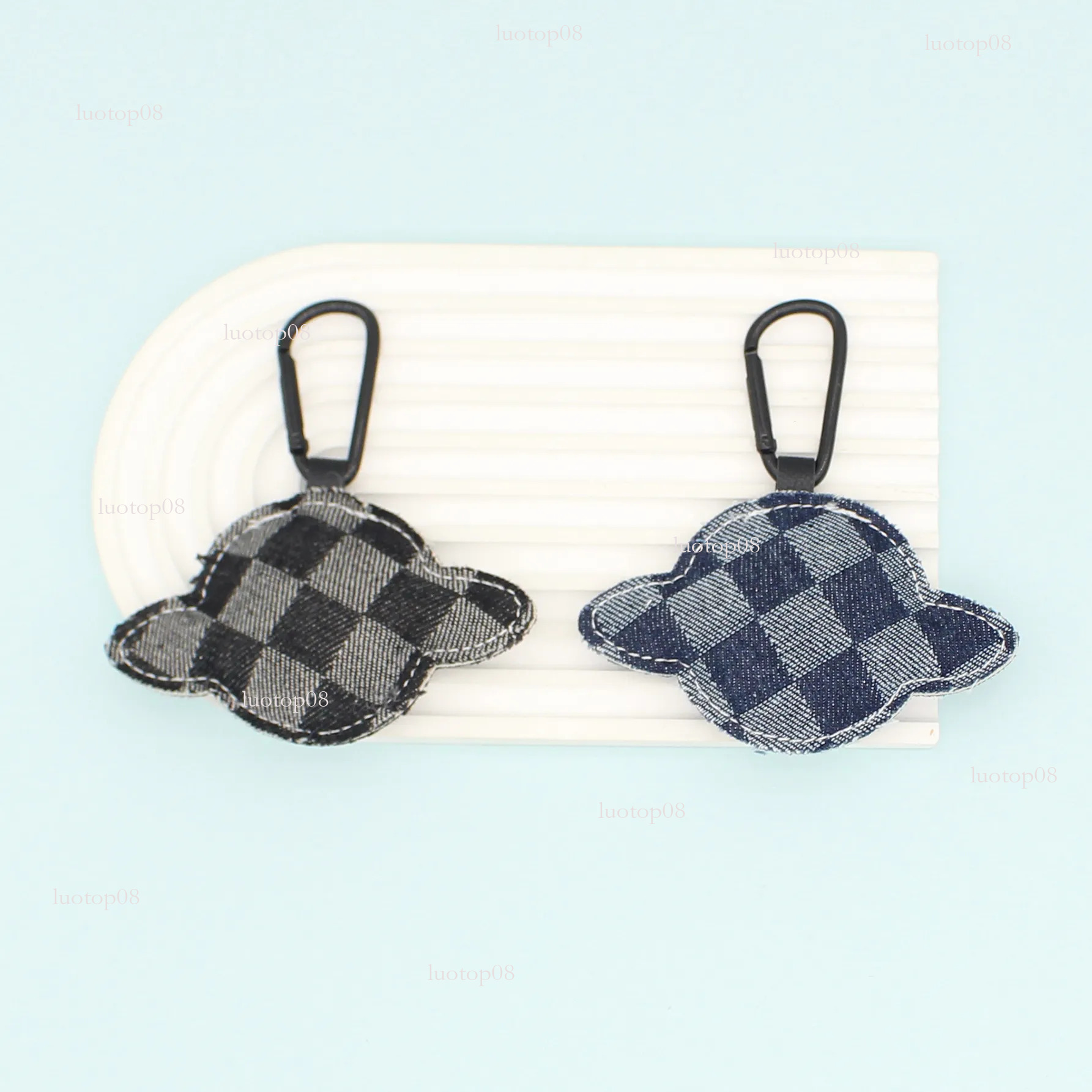 key chain designer new denim plaid sequin small planet shape fabric bag pendant creative accessories keychain wallet