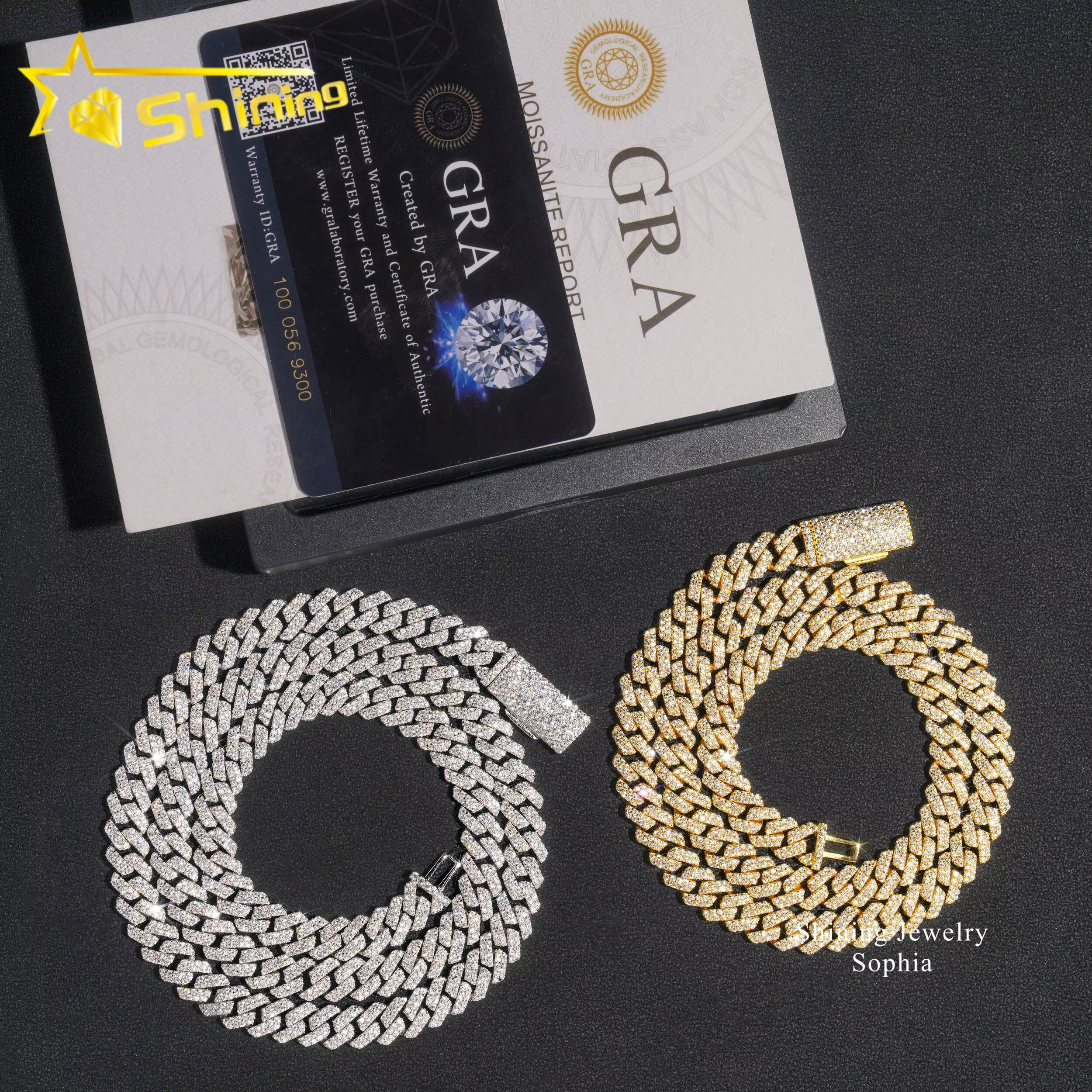 New Arrival Price 8MM Hot Sale Iced Out Hip Hop Fashion Design Rapper Men Jewelry Moissanite Diamond Miami Cuban Link Chain