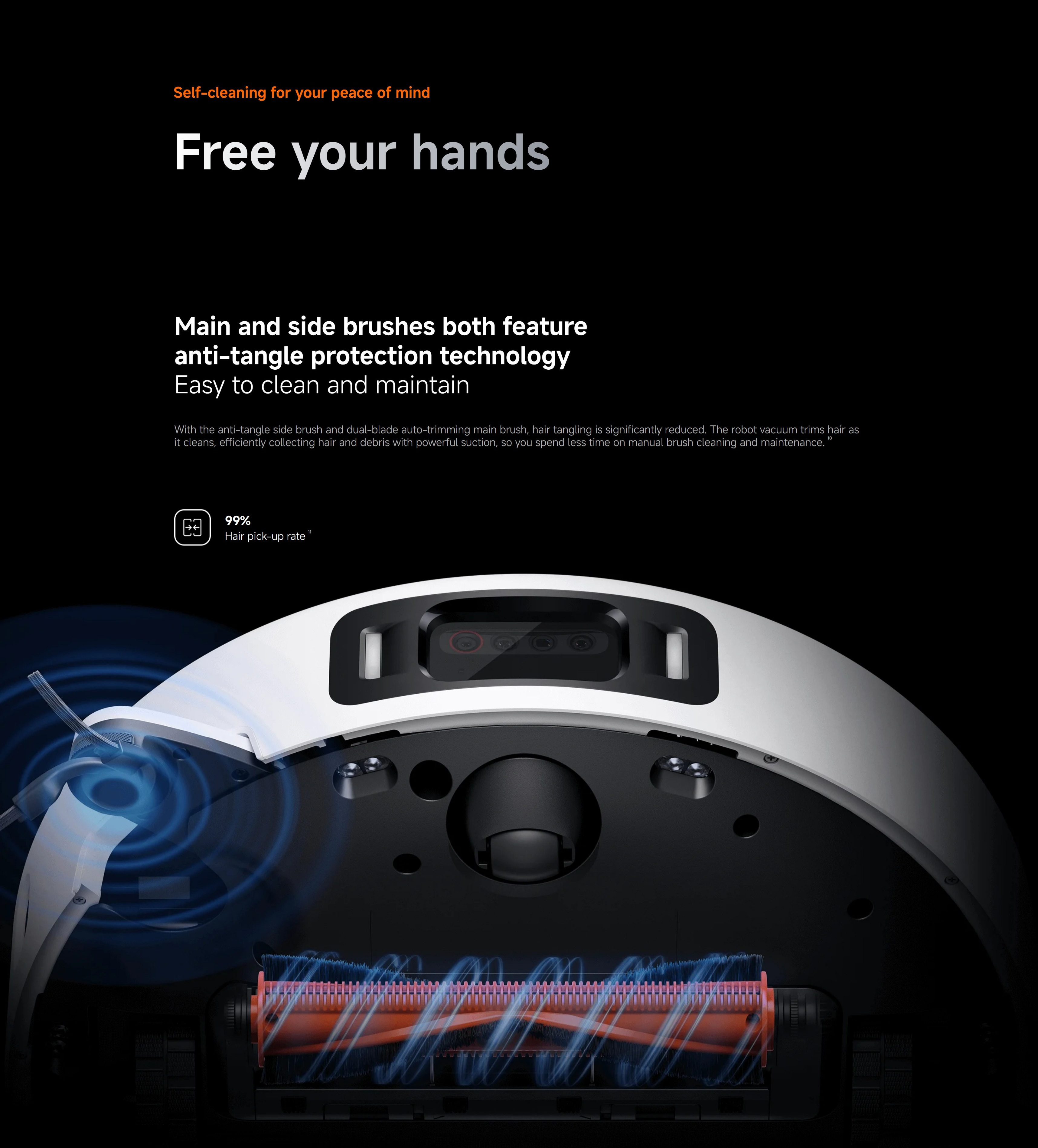 Xiaomi Robot Vacuum 5 Pro EU, AI triple-camera Smart detection system,Ultra-powerful 20000Pa suction,Hassle-free self-cleaning station