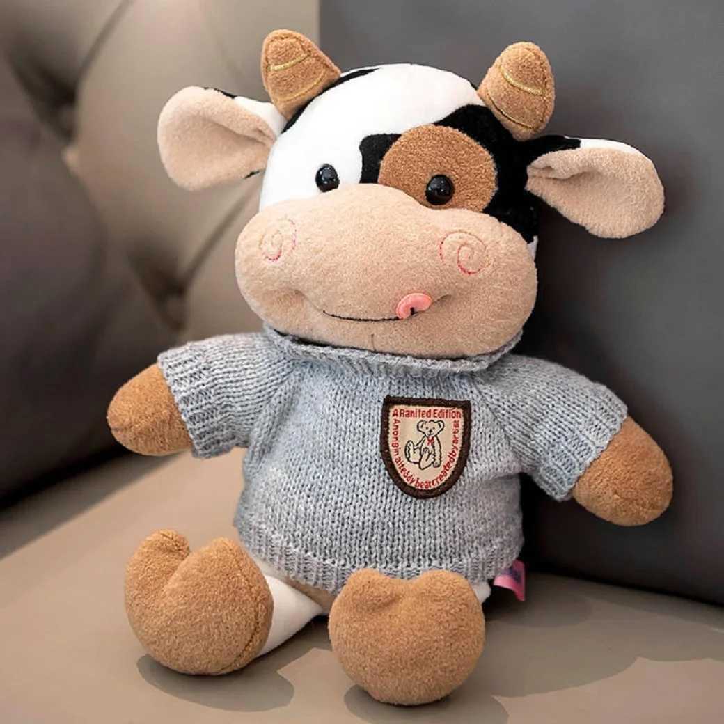 Small Cow Plush Toy 30cm Soft PP Cotton Stuffed Animal Cartoon Doll Kids Birthday Holiday Gift C250925