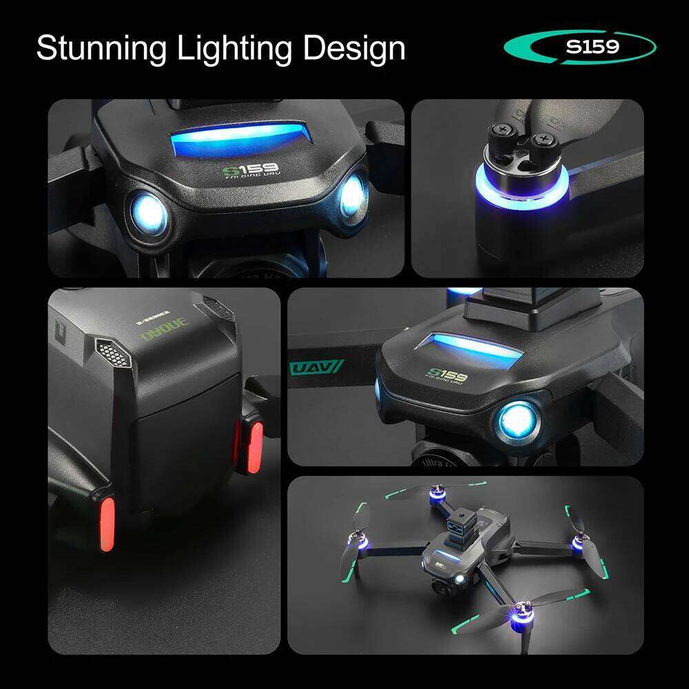 New S159 GPS 8K HD Camera Screen Send Memory Card 5G Image Transfer Obstacle Avoidance Brushless FPV Drone RC Quadcopter