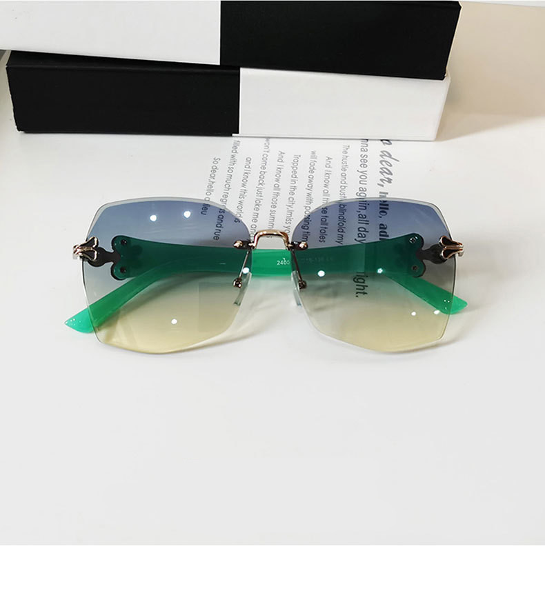 Designer Sunglasses For Women Pearl Style Frameless Edged Sunglasses Fashion Classic Sunglasses Luxury Polarized PC Frame Oversized UV400 Eyewear