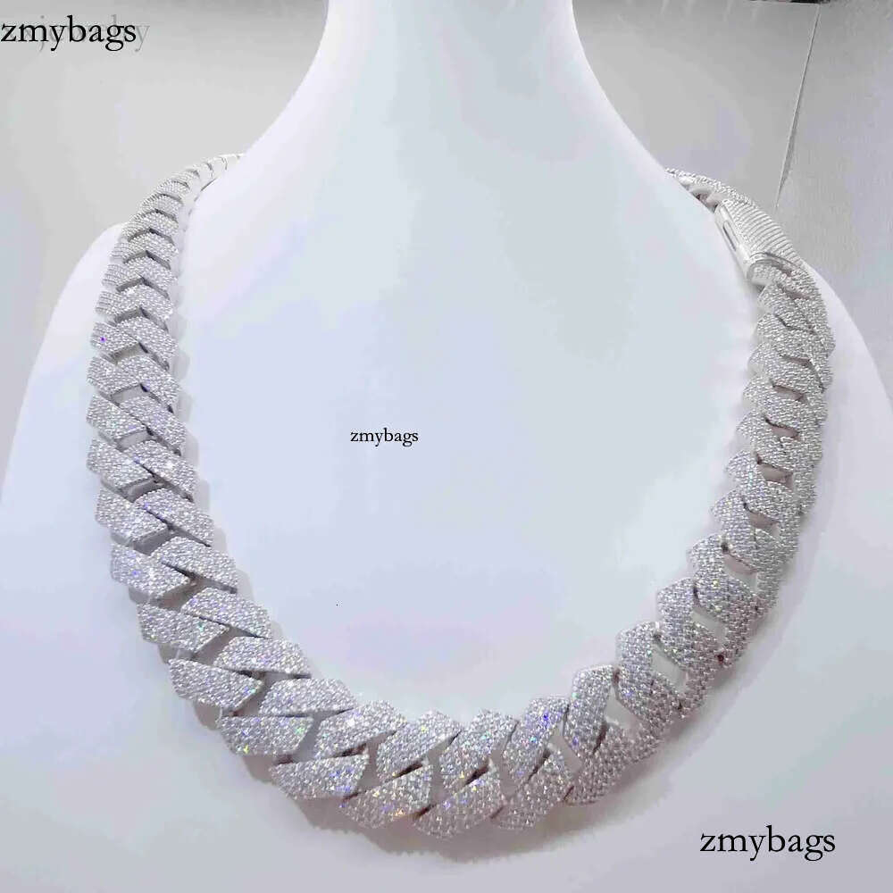 moissanite necklace designer jewelry cuban k chain Iced Out Pass Dia Tester Sterg Sier Necklace Vvs Moissanite chains for men necklaces20mm