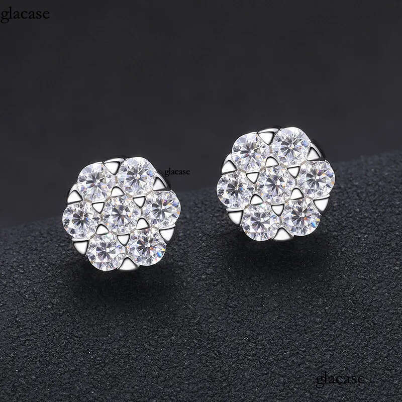 Passed Test Men Women D Color 3mm Moissanite Sterg Sier Gold Bg Dia Studs Earrings Nice Gift