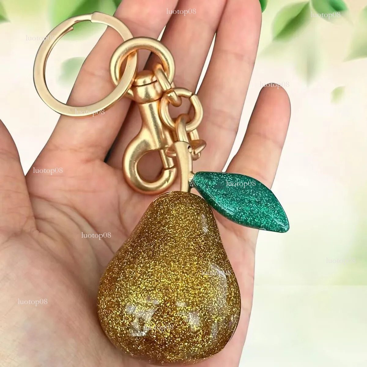 key chain designer hotselling new product fruit creative cute pear bag pendant keychain wallet