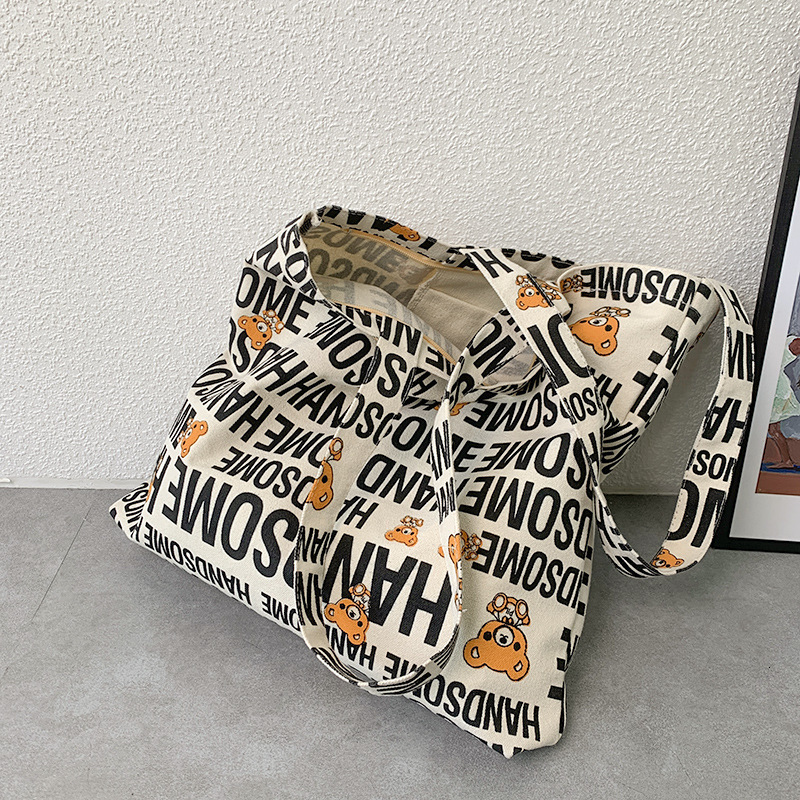 2025 Autumn/Winter New Women's Canvas Bag Simple Style bag Atmospheric Large Capacity Niche Design Handbag Korean Designer Bag