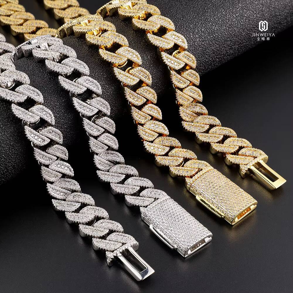 New Arrival Miami Cuban Link Chain in Rose Gold Solid Brass Rhodium Plated Fashionable Necklaces