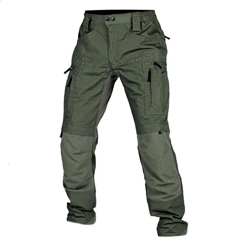 Military Tactical Pants Mens Cargo Trousers Casual Outdoor Waterproof Pants Multi-pocket Wear-resistant Breathable Workwear 250516