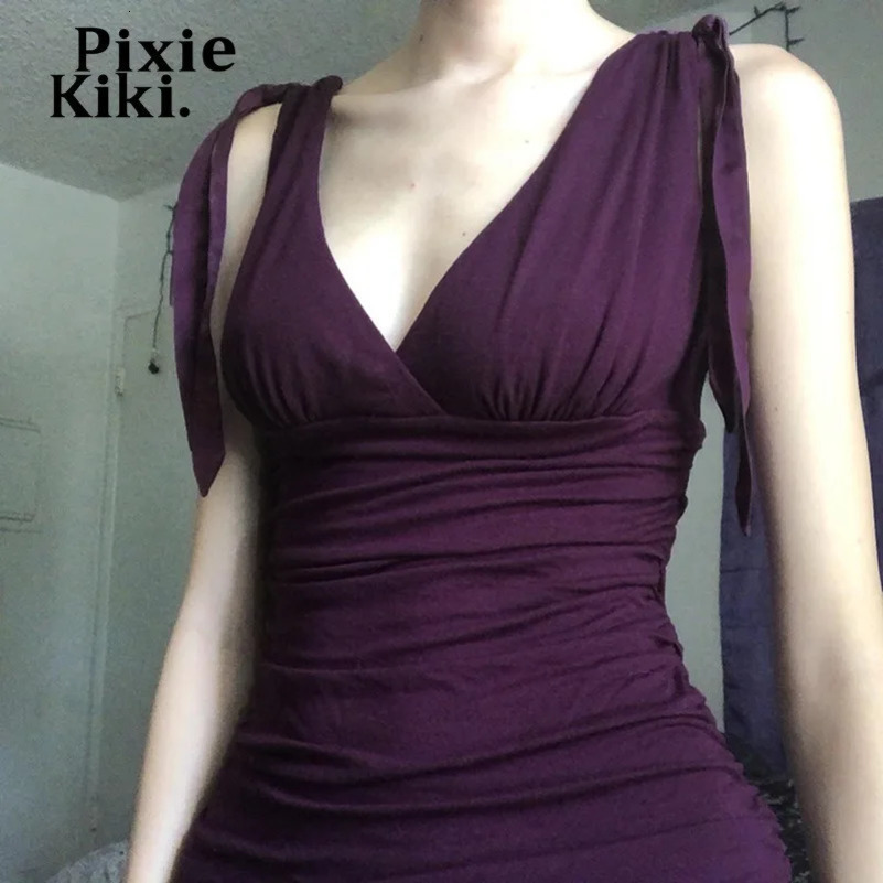 PixieKiki Womens Tank Top Elegant Retro Purple Lace Cross V-neck Sleeveless Top Y2k Womens Summer P84-BE15 250402