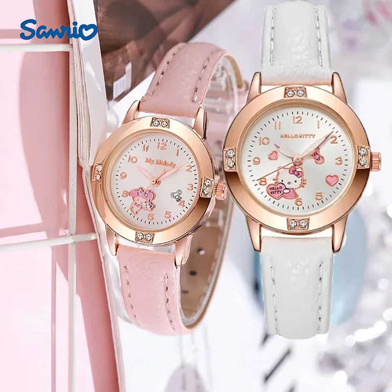 Sanrio Hello Kitty Women Watch Kuromi Cinnamoroll Quartz Wristwatches Casual Fashion WristWatch Women Girl Children L250925