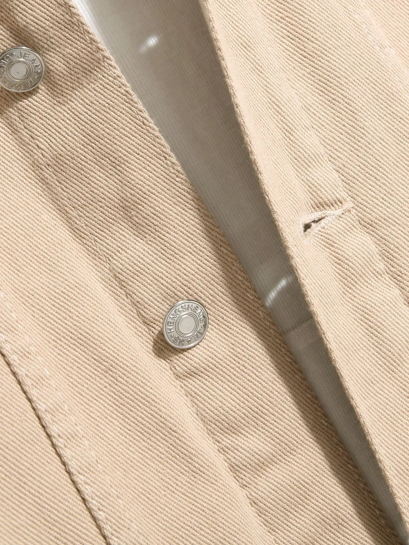 ens denim jacket for spring and autumn Khaki simple coat For daily casual wear with a street casual and trendy style 250923