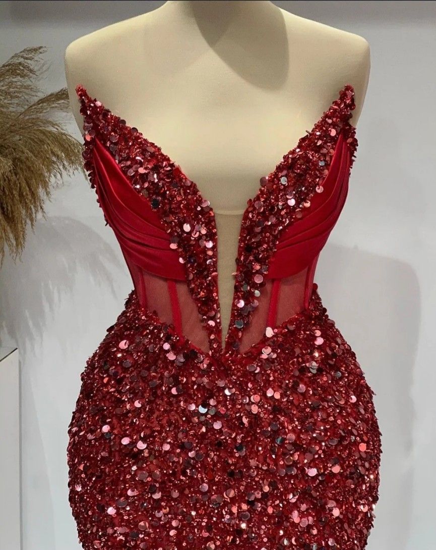 Sexy Burgundy Short Cocktail Dress V Neck Sequins Beads Sheath Prom Birthday Dresses Evening Party Gowns Club Homecoming Dress Robe De soiree 9P25