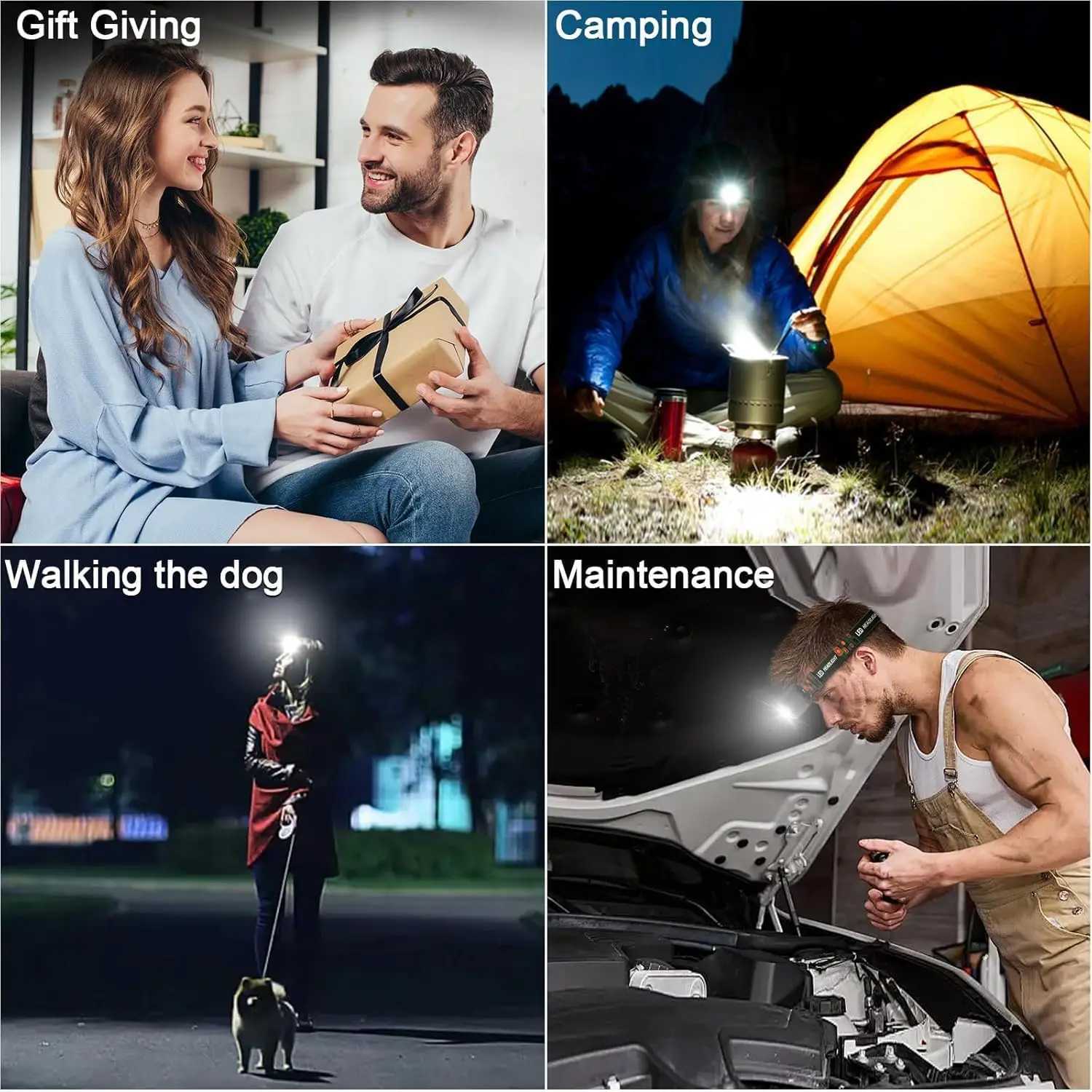 Rechargeable Headlamp Motion Sensor LED Headlight Red Light Super Bright Fishing Light Head Flashlight Camping Outdoor Head Lamp J250925
