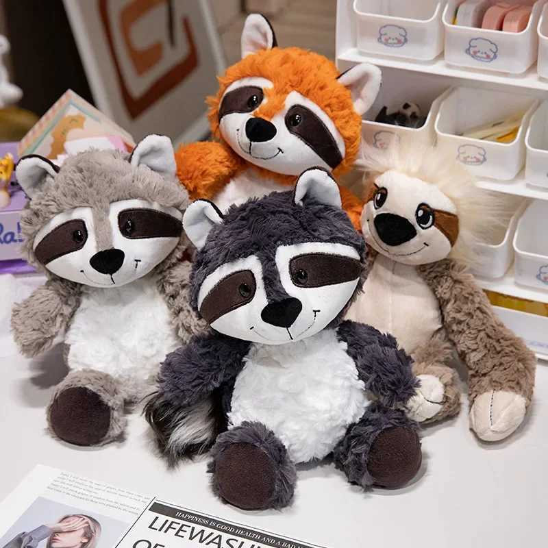 Stuffed Animals Kawaii Raccoon Plush Toy Lovely Fox Cute Soft Sloth Doll Pillow For Girls Children Kids Baby Birthday Gift C250925