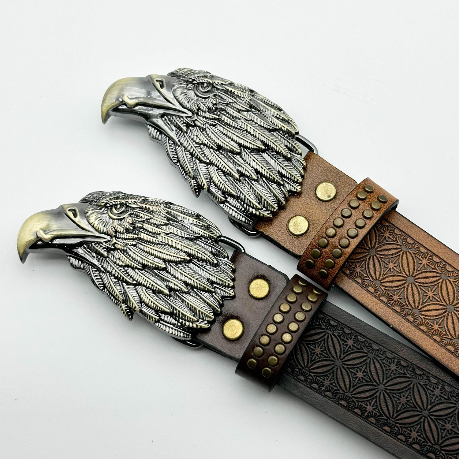 Designer Belt Eagle Buckle Belt Rivet Embossed Belts Men Women Leather Belts Luxury Belt Buckle Fashion Smooth Buckle Belt With Strap AP6988