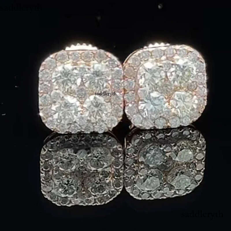 Fine Jewelry Earring Sterg Sier Fashion Different Shapes Vvs Moissanite Dia Stud Earrings bc