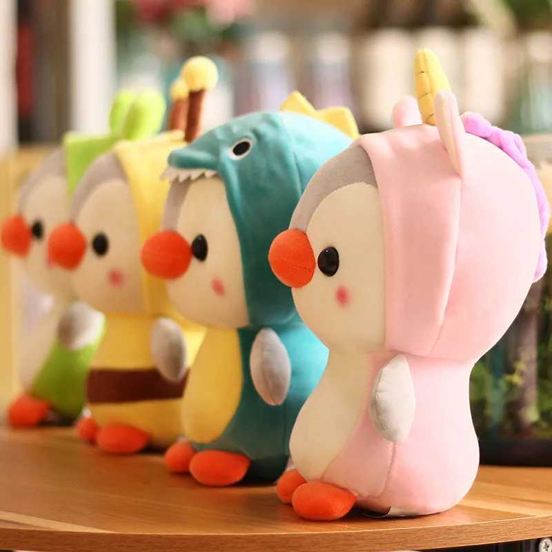 Kawaii Fashion Penguin Doll Plush Toy Little Penguin Transforms Into Dinosaur Frog Doll Plush Toy Best Childrens Toy Gift C250925