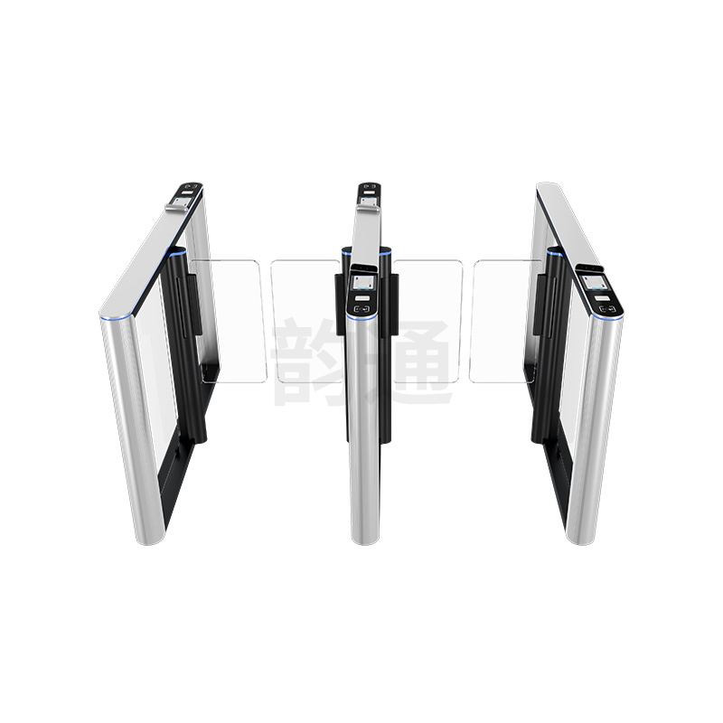 Pedestrian Access Turnstile: Spliced Swing Barrier with Anodized Aluminum Alloy, Servo Motor & Face Recognition - High-Speed Passage Gate-NO08
