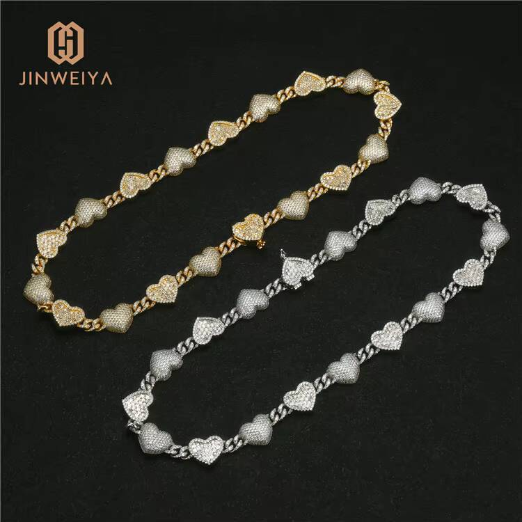 Popular Gold and Silver Plated Copper Iced Out New Men Plated Gold Necklace Hip Hop Style