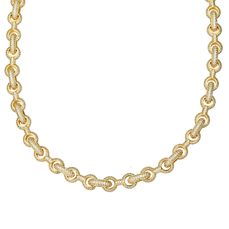 JWY Customized Trend Brass Cross Buckle Iced Out Moissanite Diamond Hip Hop Jewelry Mens Cuban Link Chain Necklace Fashion Accessory