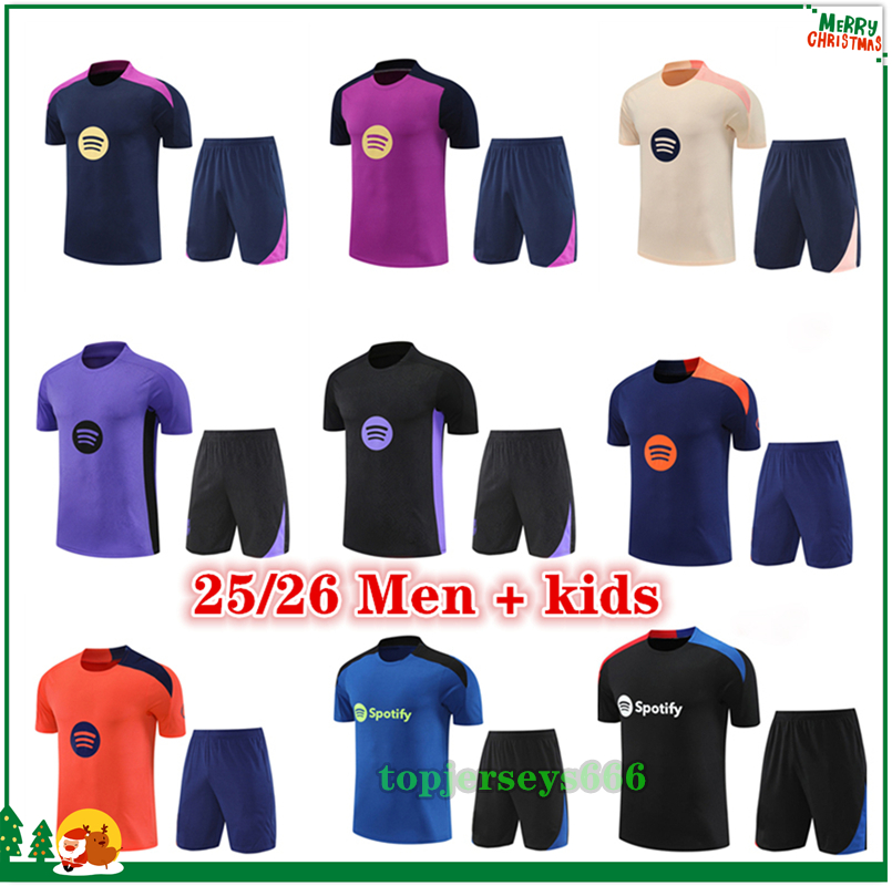 2025 2026 barcelonasoccer tracksuit soccer jerseys training shirts Men and kids kits 24 25 26 Barcelonaes football jersey shorts Maillot Foot camiseta futbol