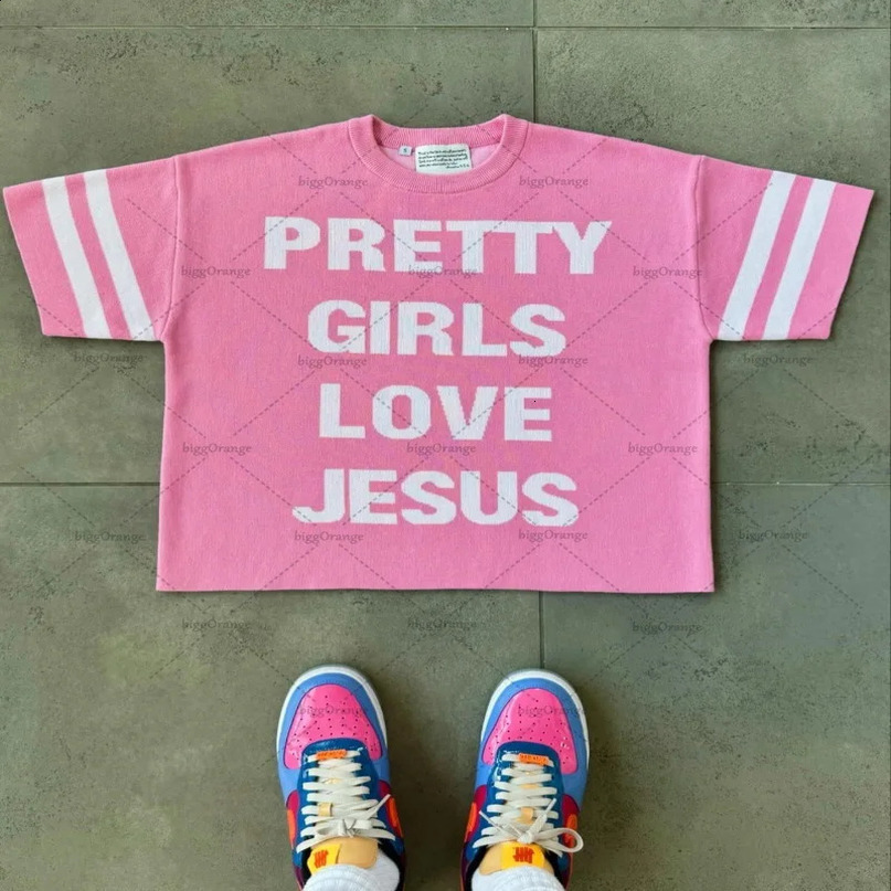 Summer American Retro Short Sleeve Y2K Harajuku Alphabet Printing Top Female Street Personality Trend Casual Loose Tshirt 240814