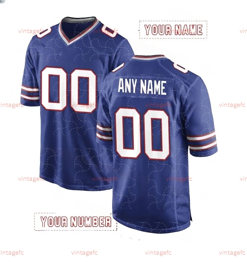 Custom Josh 17 Allen 2025 Rivalries Football Jersey Joey Bosa Gabriel Davis Miller James Terrel Bernard Rasul Douglas Dawkins Cook III Competitive ver