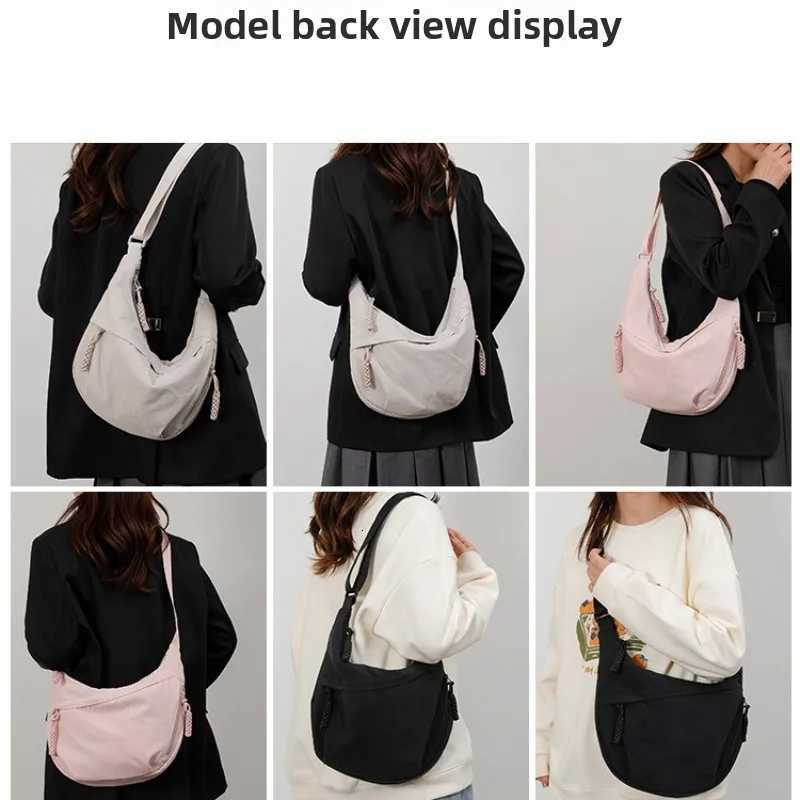 New Wheat Ear Zipper Crossbody Bag Fashionable Commuting Large Capacity Wrinkle Bag Fashionable Simple Casual Dumpling Bag Z250918