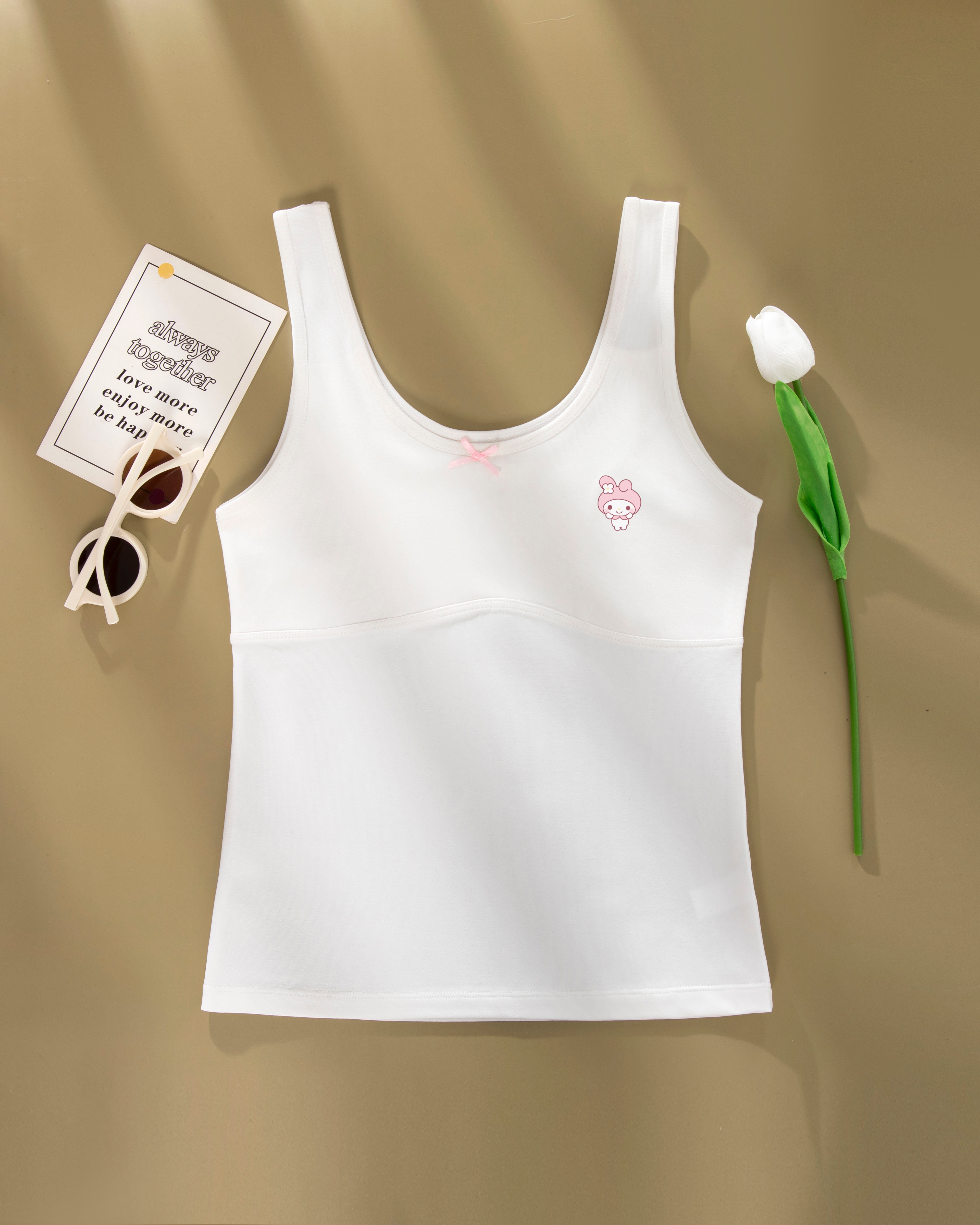 Cartoon Developmental Support Sports Bralette Tank Tops for Preteen Girls