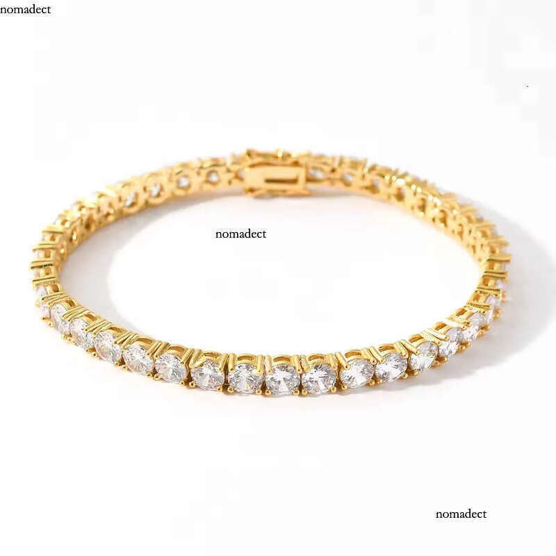 Iced Out Gold CZ Charms Tennis Bracelet - Unisex 3mm-6mm AAA+ Cubic Zirconia Hip Hop Jewelry for Gifts 29