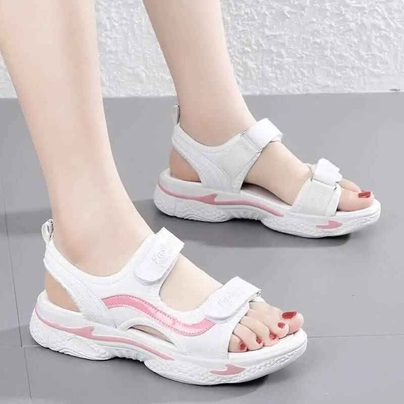 Woman Shoes Outdoor Platform Leather Sandals for Women Beach Daily Vip Chic and Elegant Wholesale Comfortable Summer 2024 H Shoe ddmymonkey