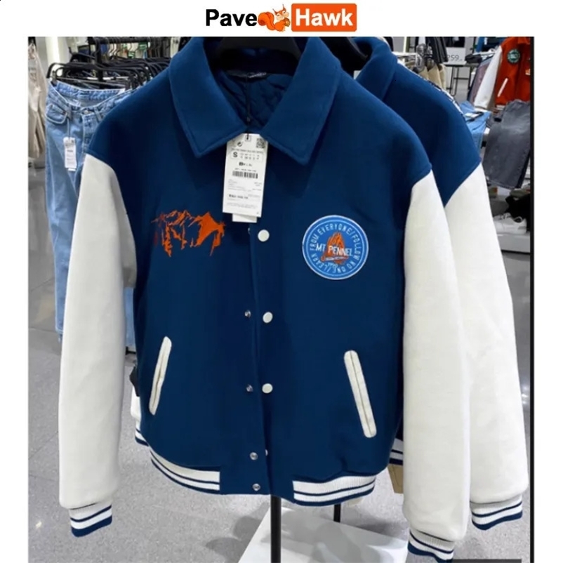 Men's Jackets Retro Bomber Jacket Men Women Thicken Embroidery High Street Woolen Baseball Coats High Quality Patchwork Outwear Auitumn Winter 23