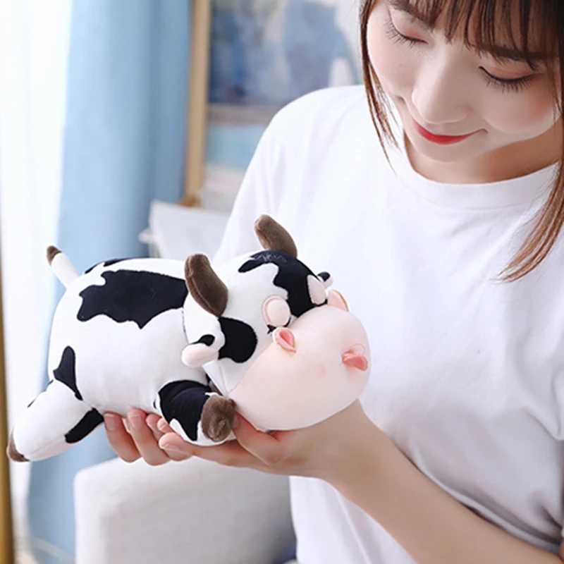50cm Cow Pillow Plush Toy Spotted Black White Plush Milky Cow Hugging Pillow for Kids Boys Girls Birthday Gift Y250925