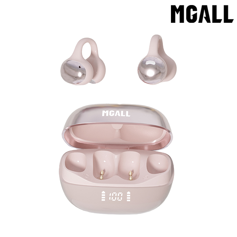 MGALL OWS Clip-On Wireless Bluetooth Earphones MG-C11 Hi-Fi Sound Quality Music Earbuds with Exquisite Diamond Ear Ornaments Fashion Headphones