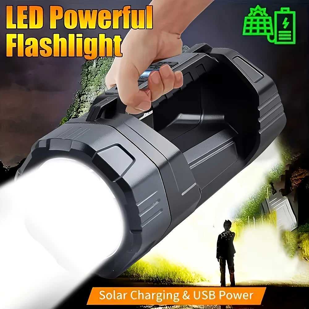 Rechargeable LED Handheld Flashlight Portable Flashlight with Battery Level Indicator Multiple Lighting Modes J250925