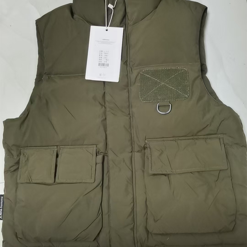Down Vest Warm Insulated Jacket for Winter Lightweight Puffer Coat with Soft Shell Fabric