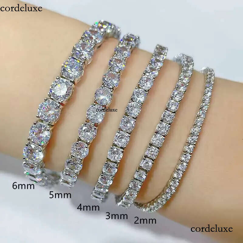 Cheapest White GRA Tennis Chain Ice Out Sier Hiphop Men Moissanite Bracelet ab