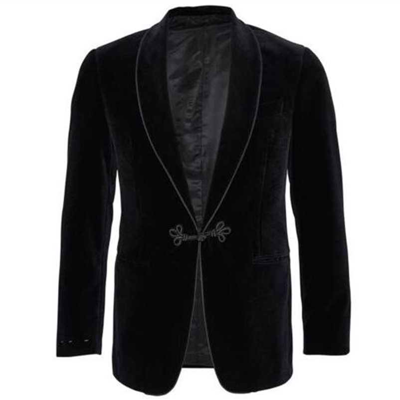 Men's Suits Blazers Black Velvet Latest Smoking Jackets Shawl Lapel Formal Tuxedos Loose Vintage Retro Dinner Party Prom Suit Blazer1 Jacket 2209