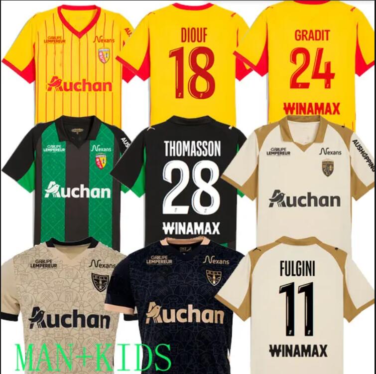 RC Lens Football Soccer Jersey 2025/26 - Medina, Nzola, Said, Koyalipou, El Aynaoui, Thomasson Home Away Third Football Shirts Top Uniform Fans Version