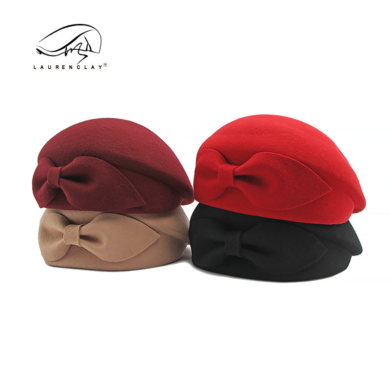 FS White Felt Womens Charm Hat Pink Pillbox Hat Black Wedding Fedora Chapeau Womens Party Hat 250228