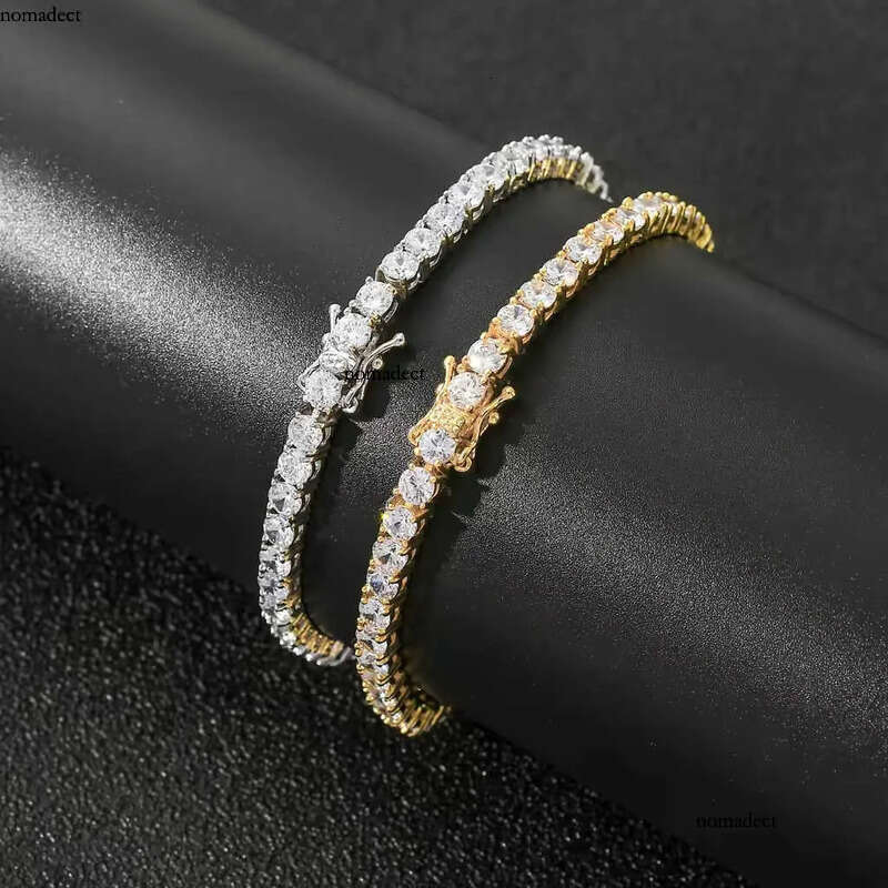 Iced Out Gold CZ Charms Tennis Bracelet - Unisex 3mm-6mm AAA+ Cubic Zirconia Hip Hop Jewelry for Gifts 29