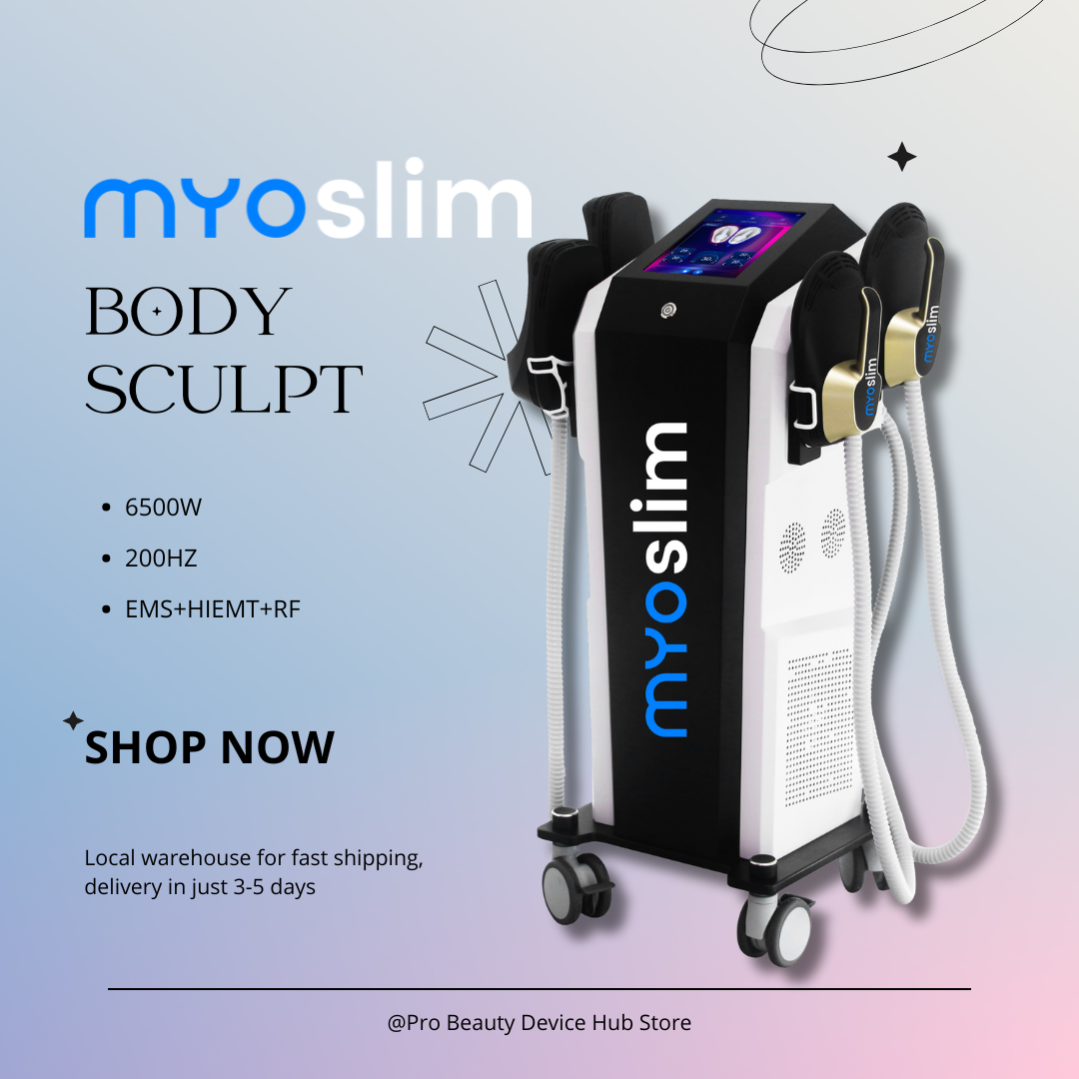 Professional EMS RF Body Therapy System Myoslim 6500W Electrical Muscle Stimulation Slimming Machine