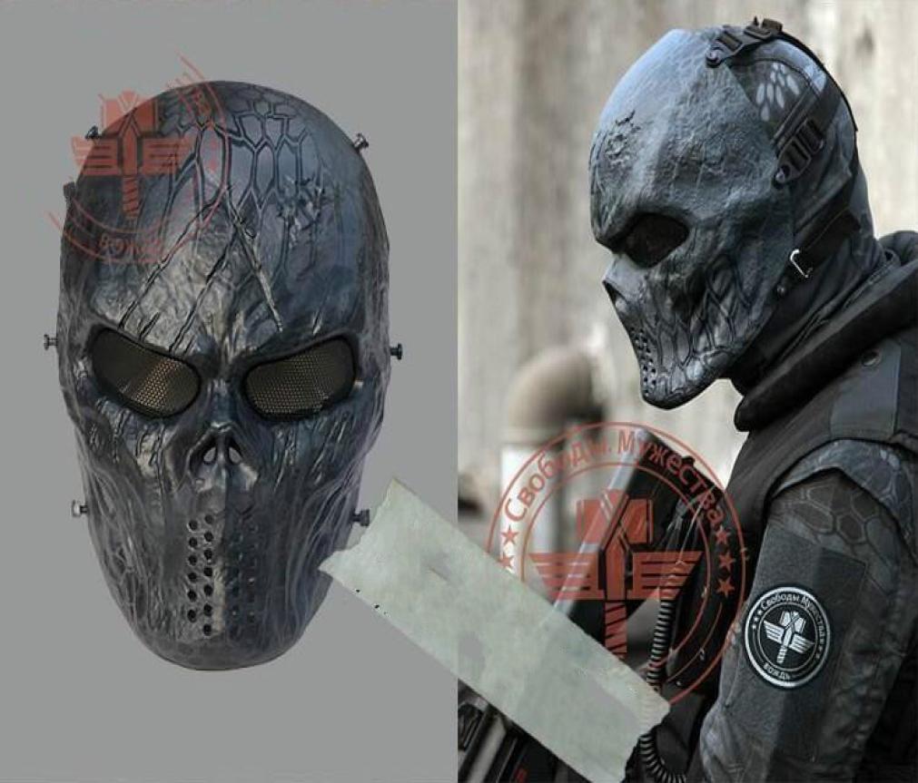 Tactical Rattlesnake Mandrake scary horror skull Chastener typhon Camouflage Full Face Masks For Movie Prop Airsoft CS Wargame Pai5195600