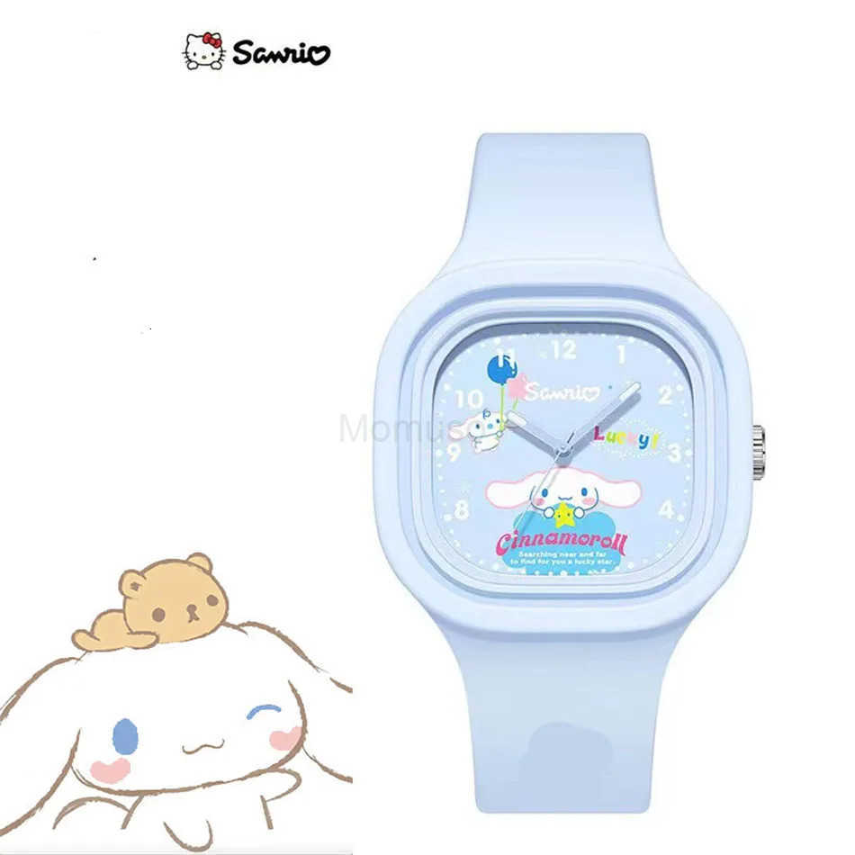 Sanrio Hello Kitty Watches Kuromi Cinnamoroll Silicone Strap Quartz Casual Cartoon Melody Watch Girl Child Birthday Gift L250925