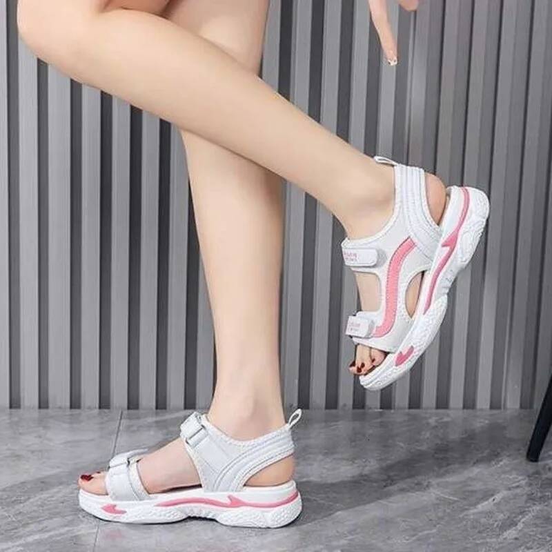 Woman Shoes Outdoor Platform Leather Sandals for Women Beach Daily Vip Chic and Elegant Wholesale Comfortable Summer 2024 H Shoe ddmymonkey