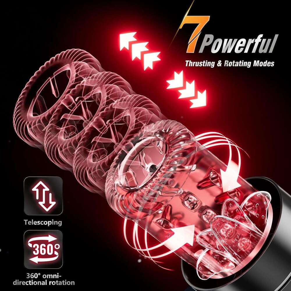 Mrgras Masturbator - AI Sync Male for Men with 12 S Vacuum Pump 7 Thrusting Rotating Vibrating Sucking Licking Adult Mens Sex Toys Pumps & Enlargers