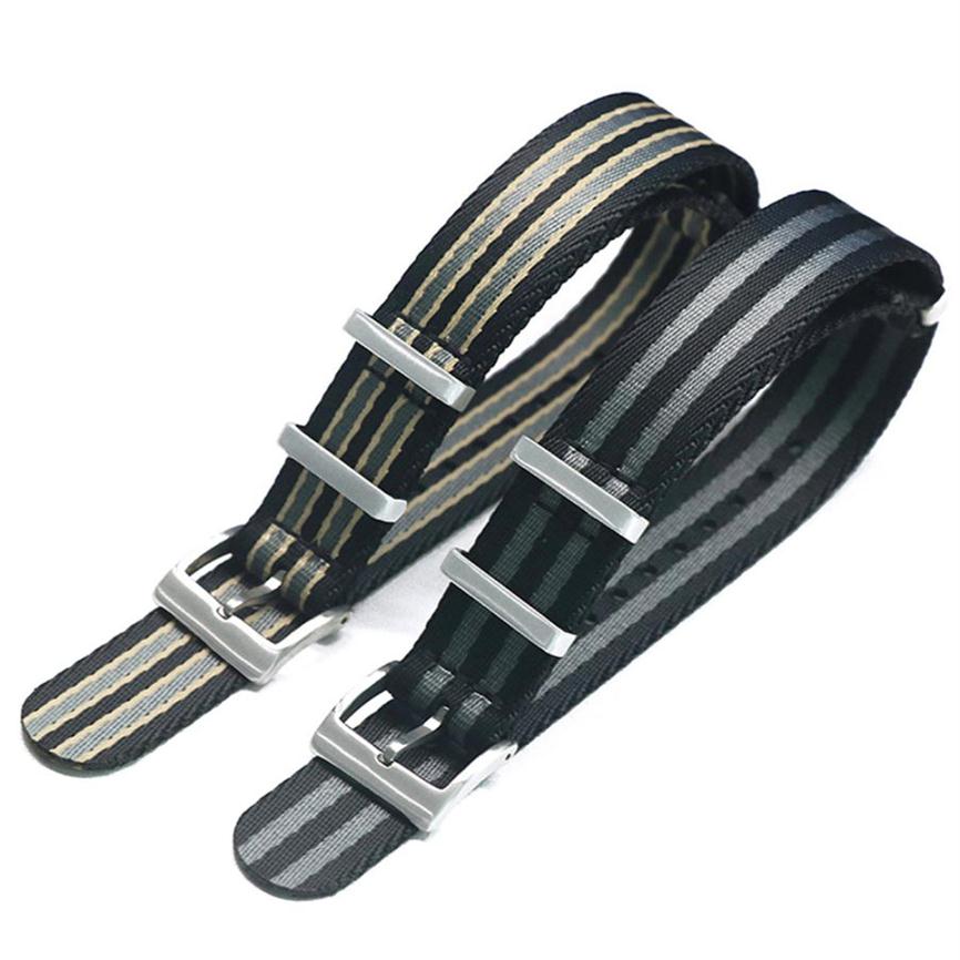 Watch Bands 18mm 20mm 22mm Nylon Canvas Watchband NATO ZULU Sport Strap Wrist Band Bracelet for Omega Seamaster 300 for 007 James 11784297S