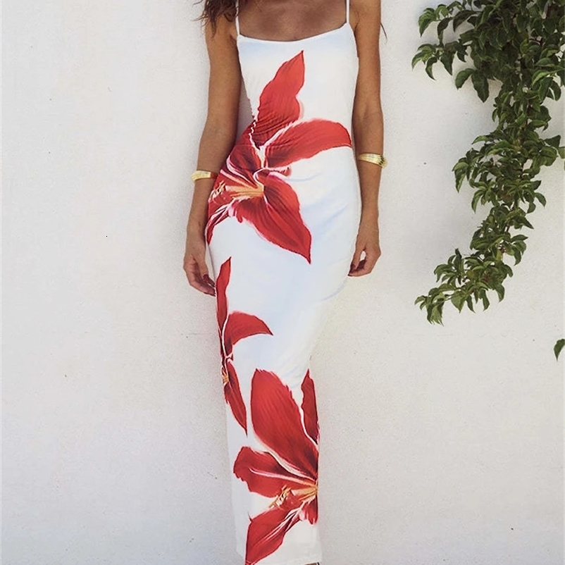 Tossy Summer Printed Maxi Dress For Women Backless Fashion Slim High Waist Spaghetti Dress Holiday Patchwork Female Long Dress 240429